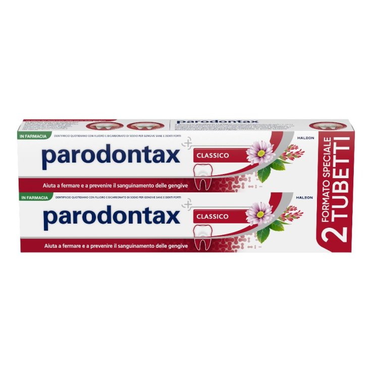 PARODONTAX CLASSIC DENTIFRICIO GENGIVE SANE E DENTI FORTI BIPACK 2 X 75 ML