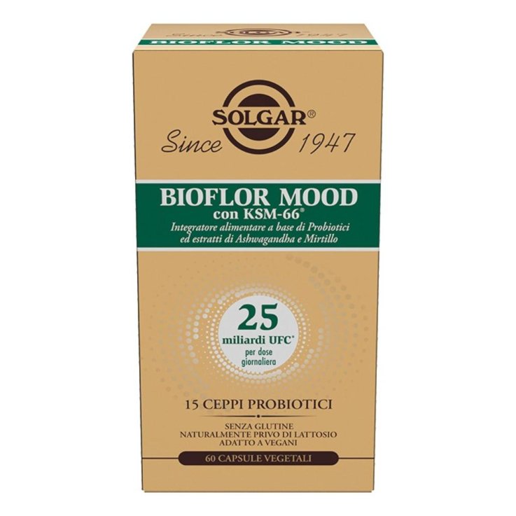 Solgar Bioflor Mood Integratore Probiotici Intestino e Benessere Mentale 60 Capsule Vegetali